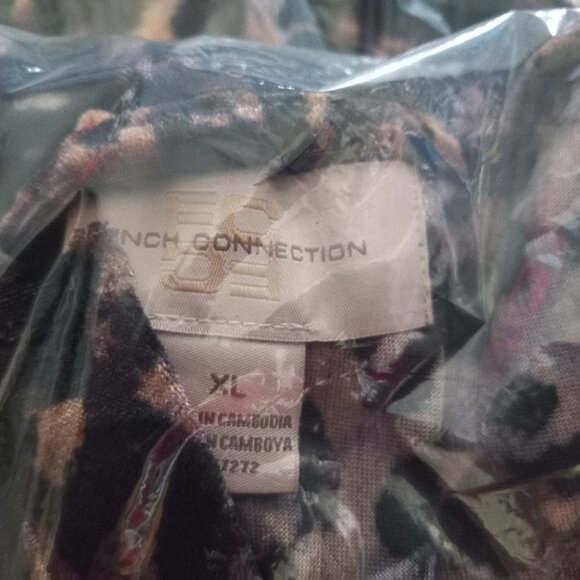 French Connection Women's Leopard Velvet Dress Size L,XL,XXL NWT  Pockets NWT - Picture 10 of 16